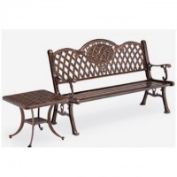 Cast aluminum outdoor furniture outdoor bench in garden