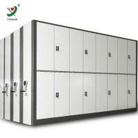 Mobile compact cabinet manual mass storage shelving