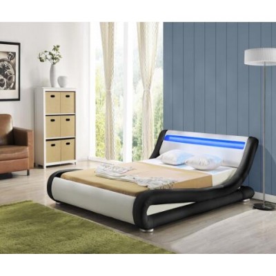 Italian Modern Design upholstered Leather bed